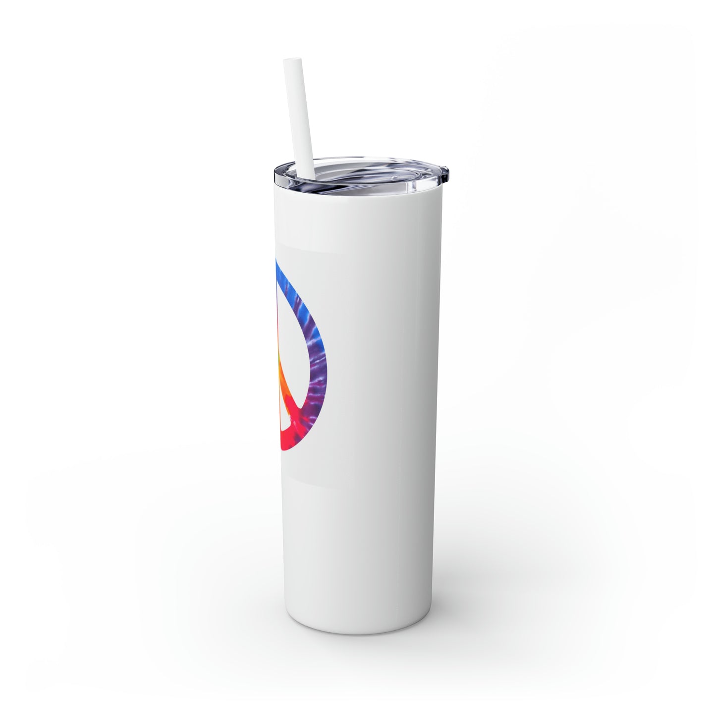 Skinny Tumbler with Straw, 20oz Peace