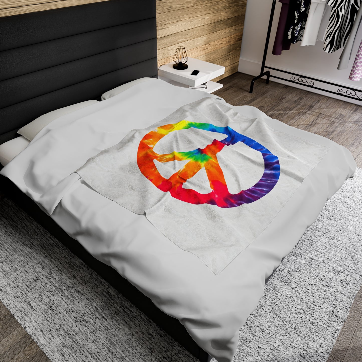 Velveteen Plush Blanket Peace